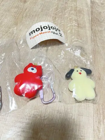 mojojojo 캐릭터 키링 빨간 곰과 개 2개 세트