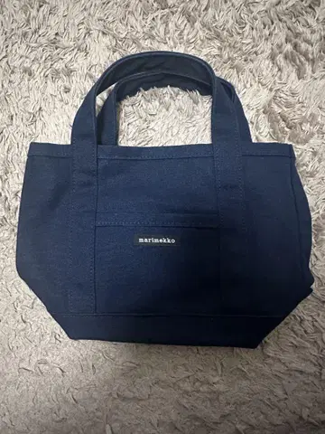 마리메코 MINI PERUSKASSI 토트백 네이비