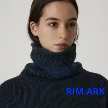 RIM.ARK 림 아크 니트 스웨터 터틀넥 그린 블루