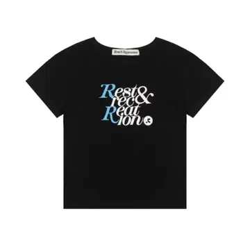 Rest & Recreation 반팔 티셔츠 블랙 프리 사이즈