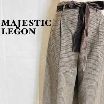 MAJESTIC LEGON 마제스틱 레곤 와이드 팬츠 체크 S