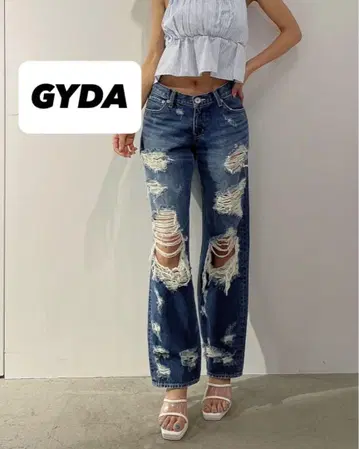 GYDA L/W 슈퍼 데미지 스트레이트 데님 팬츠