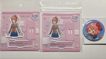 두근두근 문예부 DDLC 사요리 아크릴 스탠드 캔뱃지 복권 메이트