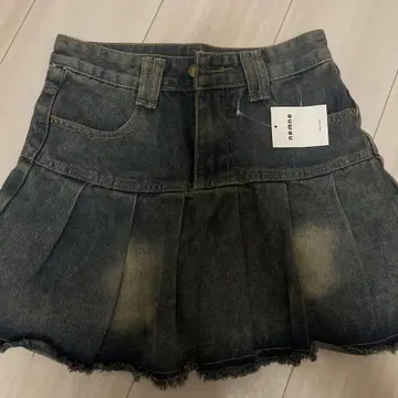 넨네 스토어 데님 플리츠 스커트