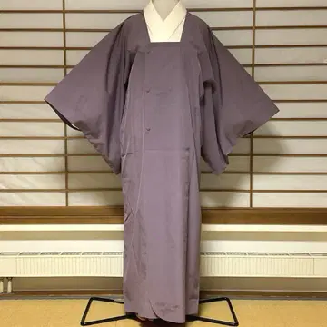 순수 실크 도행 코트 여름용 얇은 소재 롱 기장 등나무 보라색