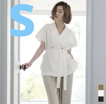 Yours 베스트 베스트 트렌치 반팔 자켓 2way S 사이즈