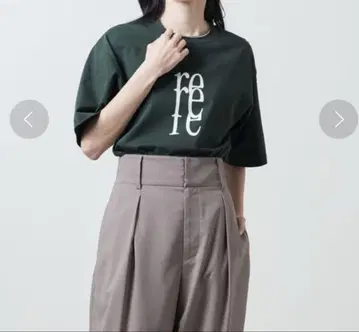 MARW UNITED ARROWS 로고 숏 슬리브 티셔츠 그린