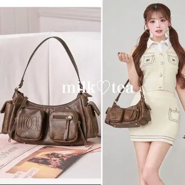 미개봉 새상품 다리치 DD 가죽 핸들 백 브라운