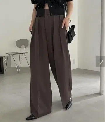 CAPRICIEUX LE'MAGE 2턱 와이드 팬츠