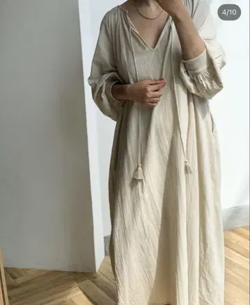 searoomlynn COTTON 거즈 백 오픈 드레스