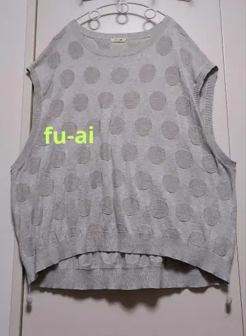 fu-ai 도트 무늬 베스트 얇은 소재