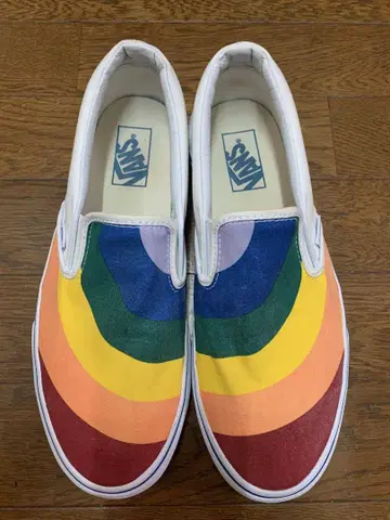 Vans 슬립온 레인보우 US10.0