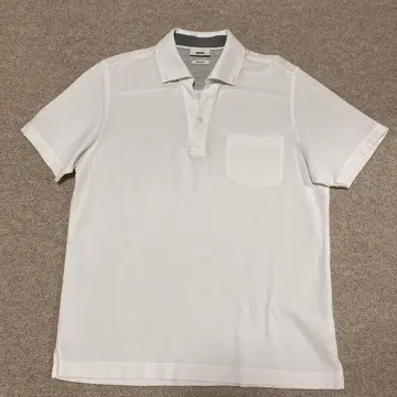 JOSEPH ABBOUD 오가닉 코튼 피케 셔츠 화이트 M 버튼 다운