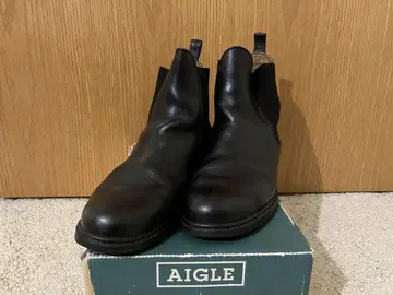 AIGLE 사이드 고어 부츠 가죽 사이즈 40