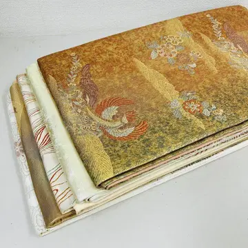 후쿠로 오비 순수 실크 5권 묶음 판매 리메이크 재료 S-1195