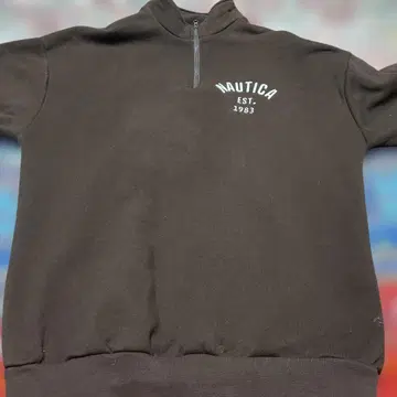 NAUTICA 집업 스웨트 셔츠 블랙