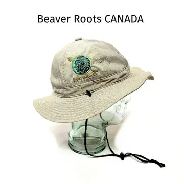 레어 90's Beaver Roots CANADA 사파리 모자