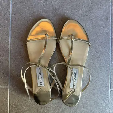 JIMMY CHOO 골드 샌들