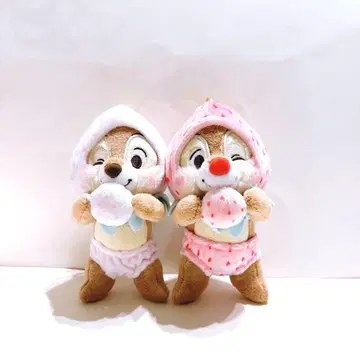 칩과 데일 딸기 스트로베리 디즈니 스토어 봉제 인형 키체인