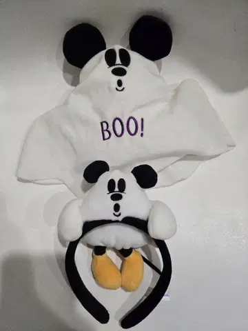 디즈니 머리띠 퍼펫 BOO 할로윈 유령 미키