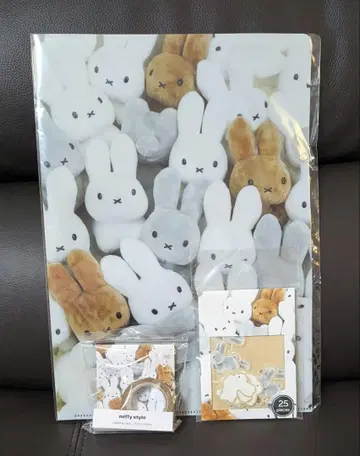 미피 토끼 봉제 인형 클리어 파일 마스킹 테이프 플레이크 씰
