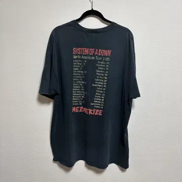 SYSTEM OF A DOWN 2005년 북미 투어 티셔츠 2XL