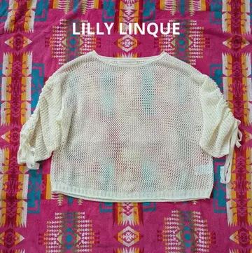 LILLY LYNQUE 메쉬 니트 탑