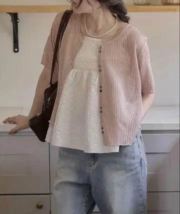 CHAN ME GeeRA 시어 가디건 썸머 가디건 상의