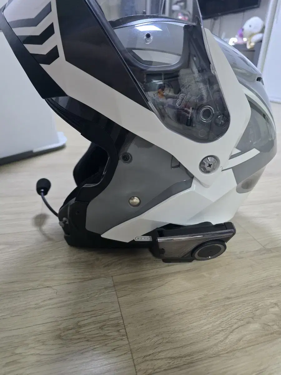 Hongjin Open Face Helmet + Sena 60s 2 Sets, 2XL, L Size Helmet, Used Once