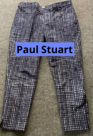 Paul Stuart 네이비 체크 슬랙스 사이즈 6 NA99