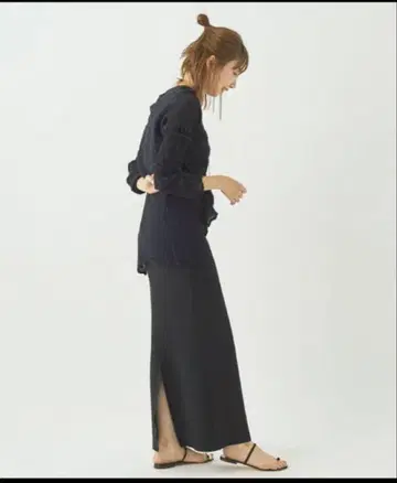 Plage RIAM I 라인 타이트 스커트 36 블랙