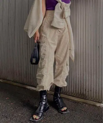 Ameri MEDI MILITARY CARGO PANTS 베이지