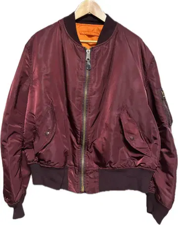 레어 컬러 빈티지 USA제 80년대 알파 MA-1 마룬 XL vint