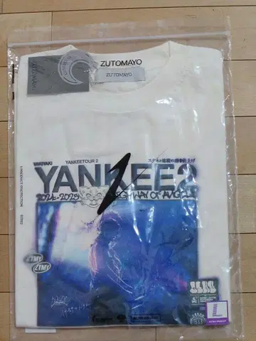 계속 한밤중이면 좋을 텐데 YANKEE 투어 2 티셔츠 L 사이즈 화이트