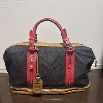 D &G 데님 가죽 보스턴 백