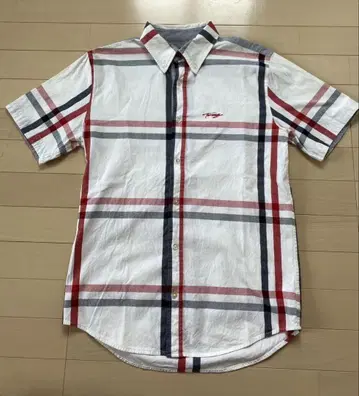 Tommy 체크 무늬 반팔 셔츠