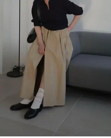 MANOF 레이어드 탭 스커트