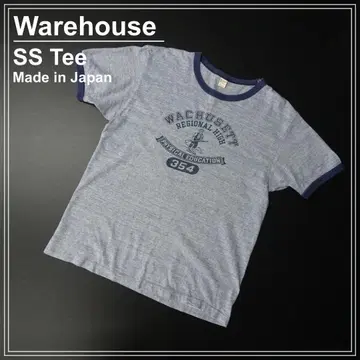일본제 Warehouse 웨어하우스 반팔 링거 티셔츠 프린트