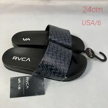 미사용 RVCA 루카 샤워 샌들 블랙 24cm