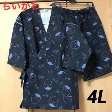 치이카와 진베이 4L 밤만쥬 네이비 빅 사이즈 셋업