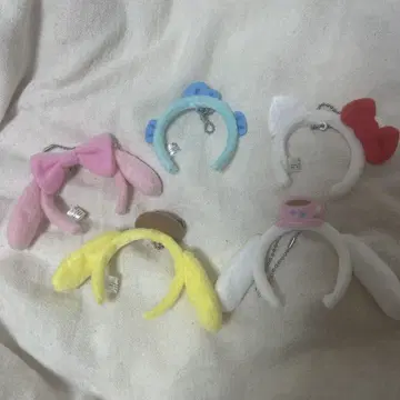 산리오 캐릭터 머리띠 키링 세트