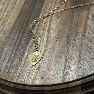 빈티지 골드 목걸이 이글 하트 FOE