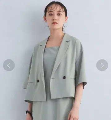 그린 라벨 소모라이크 숏 슬리브 자켓