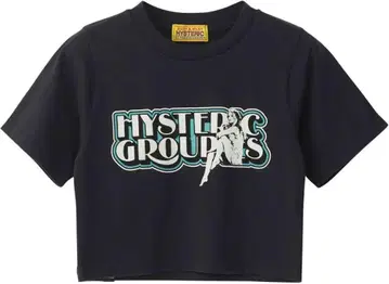 MYSTERIC GROUPS 크롭 티셔츠 블랙