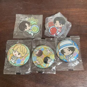 Kiramune 가챠 캔뱃지 3개 아크링 키링 2개 세트