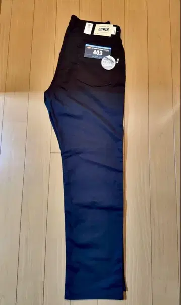 EDWIN 403 스트레치 치노 팬츠 COOL FLEX 면 린넨 블랙