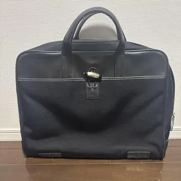 MONTBLANC 비즈니스 백 블랙 캔버스 가죽