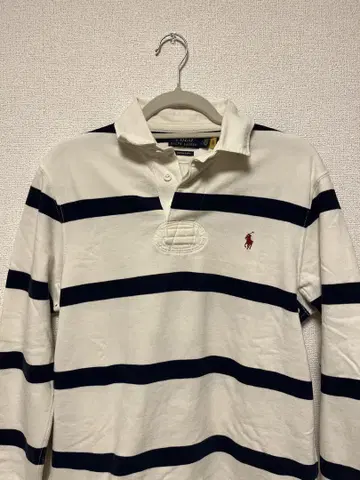 Ralph Lauren 긴팔 피케 셔츠 S 네이비/화이트