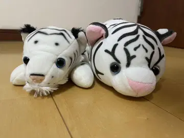 화이트 타이거 봉제 인형 세트