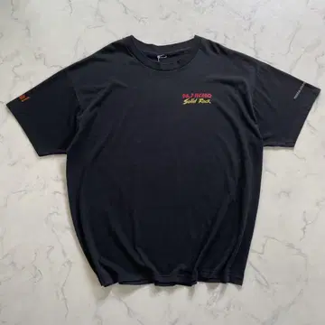 90's 기업 티셔츠 라디오 블랙 페이드 빈티지 USA